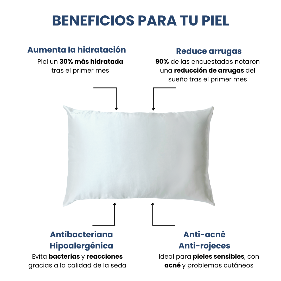 Fundas de Almohada de Seda Blanca Onisa Coté