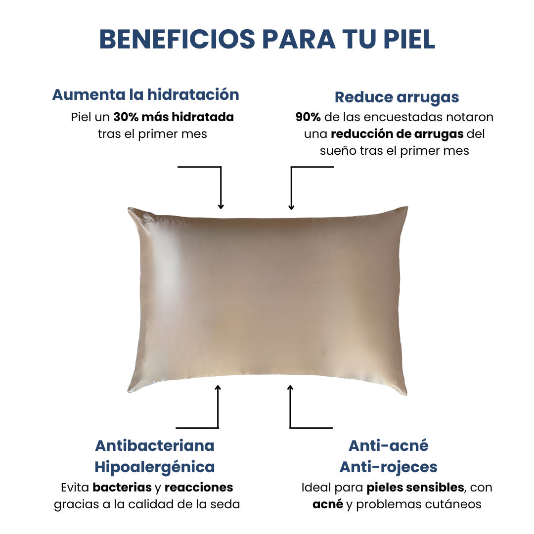 Fundas de Almohada de Seda Dorada Champagne Onisa Coté