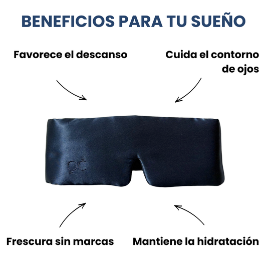 Antifaz de Seda Azul Onisa Coté