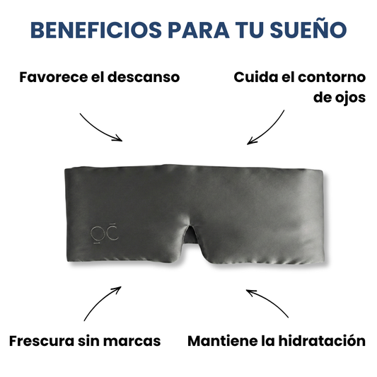 Antifaz de Seda Gris Oscuro Onisa Coté