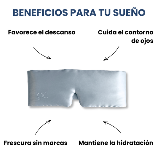 Antifaz de Seda Gris Plata Onisa Coté