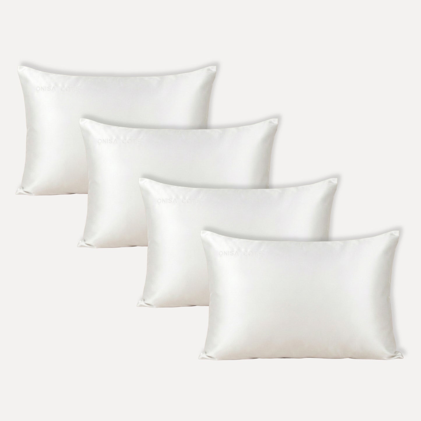 Funda de almohada de seda Mulberry Blanco 22 momme