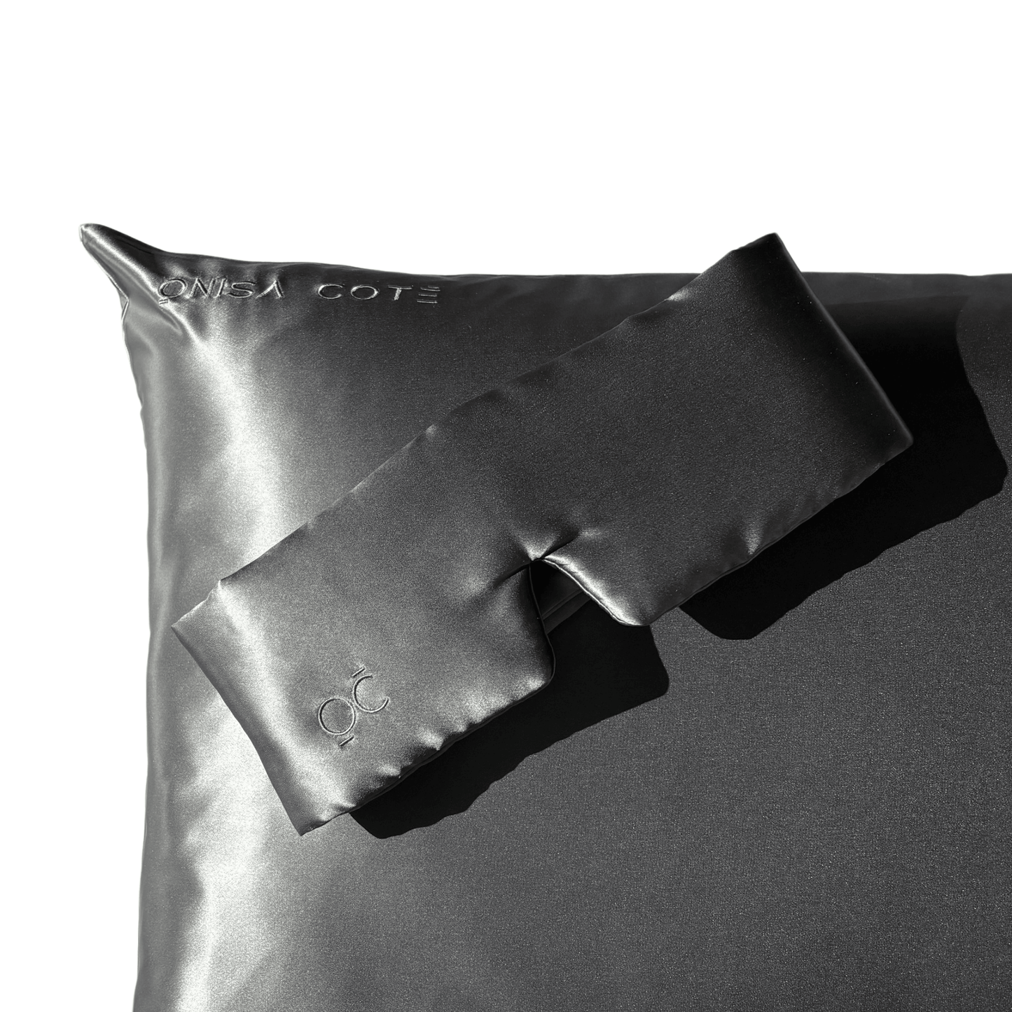 Antifaz de Seda Gris Oscuro Onisa Coté
