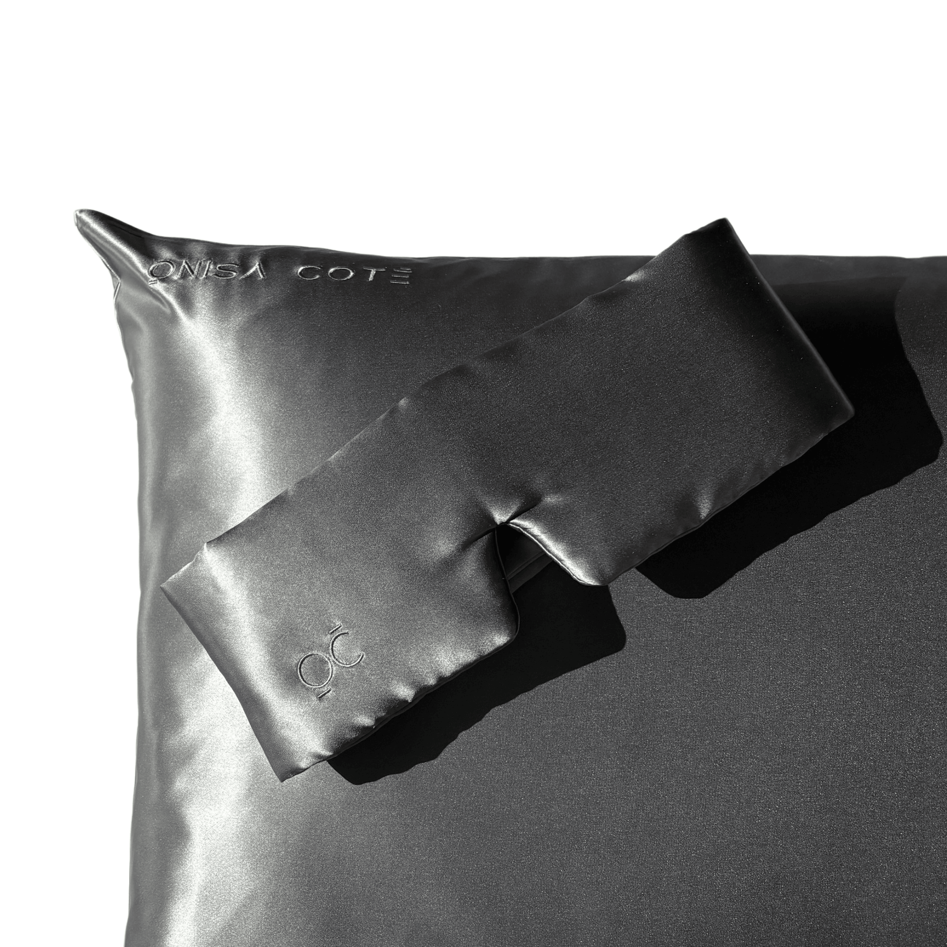 Antifaz de Seda Gris Oscuro Onisa Coté