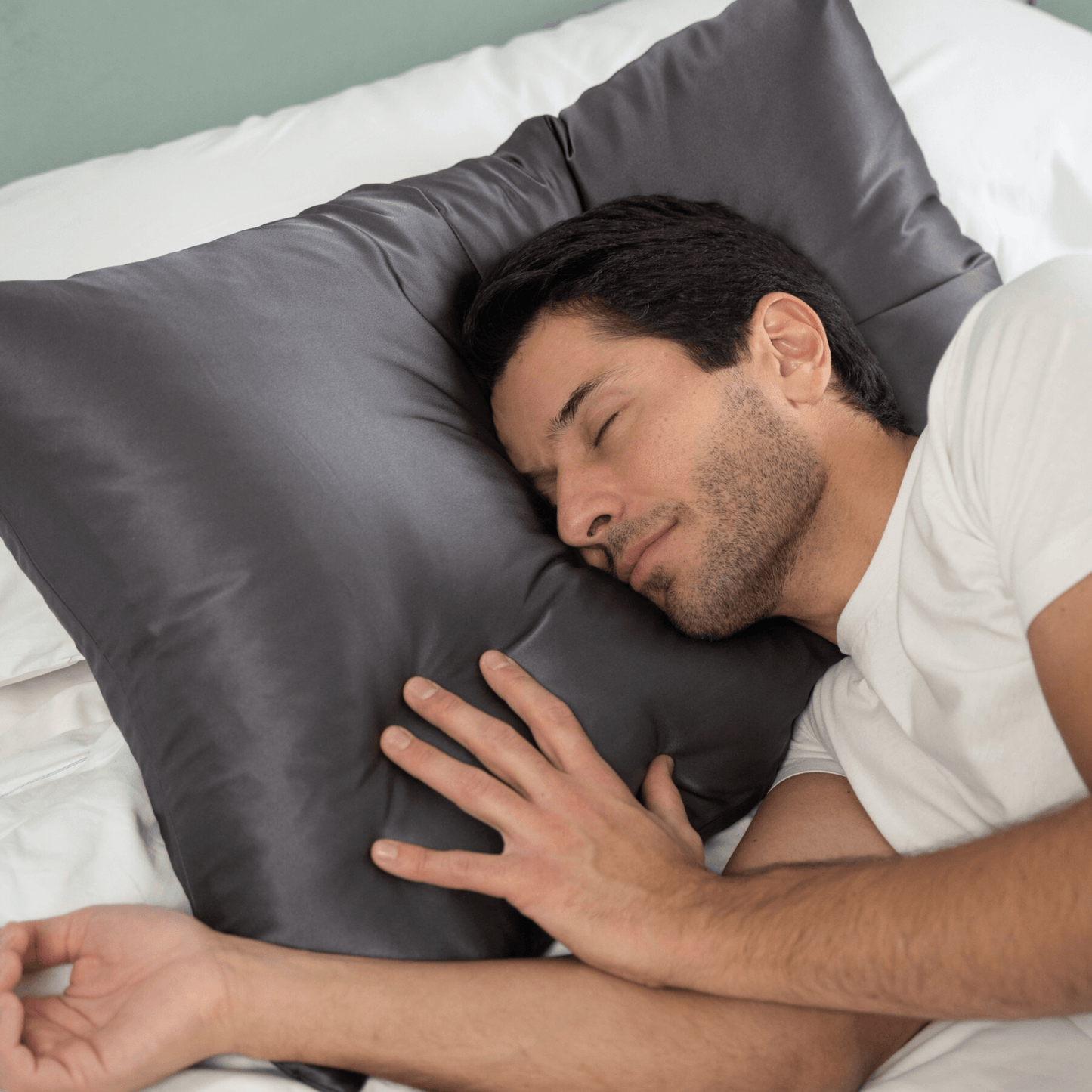 Fundas de Almohada de Seda Gris Oscuro Onisa Coté