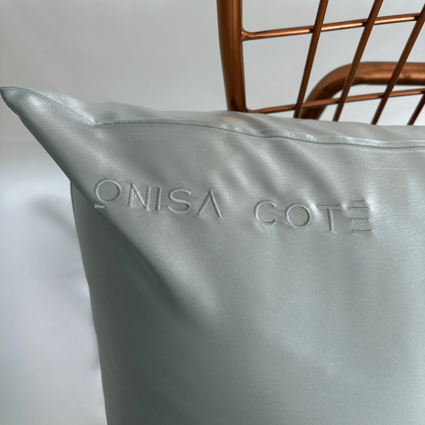 Fundas de Almohada de Seda Plata Onisa Coté