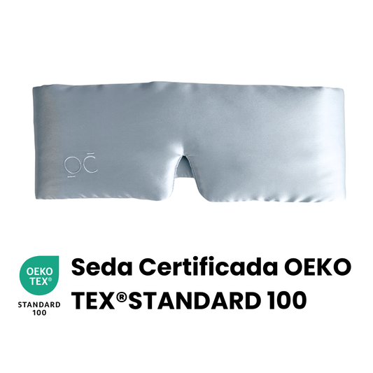 Antifaz de Seda Gris Plata Onisa Coté