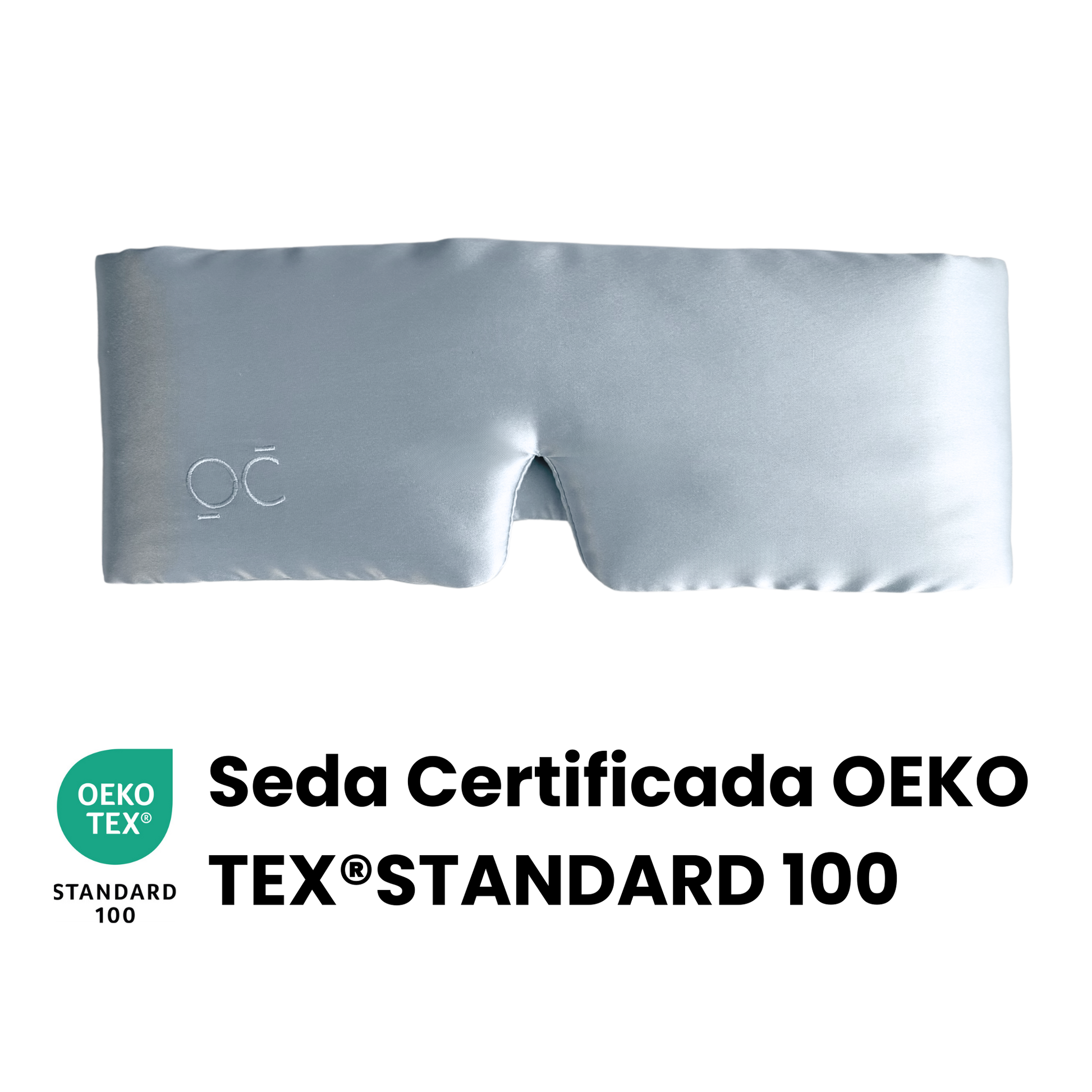 Antifaz de Seda Gris Plata Onisa Coté