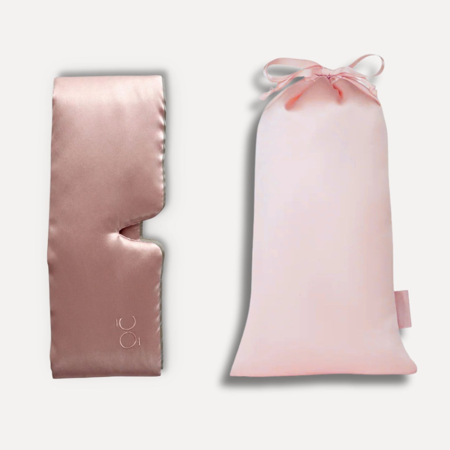 Antifaz de Seda de Morera - Oscuridad Total - Rosa Poudré