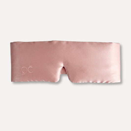 Antifaz de Seda de Morera - Oscuridad Total - Rosa Poudré