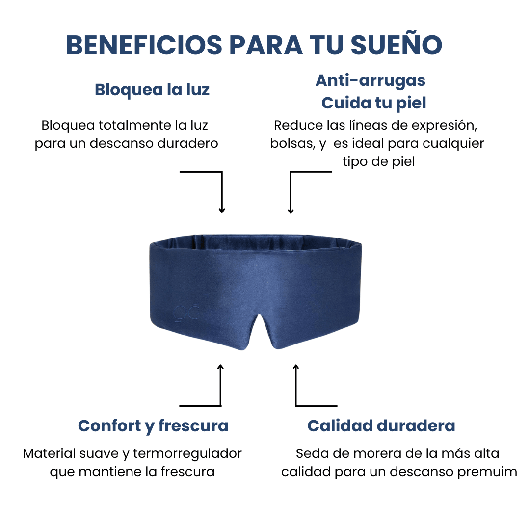 Antifaz de Seda Azul Onisa Coté