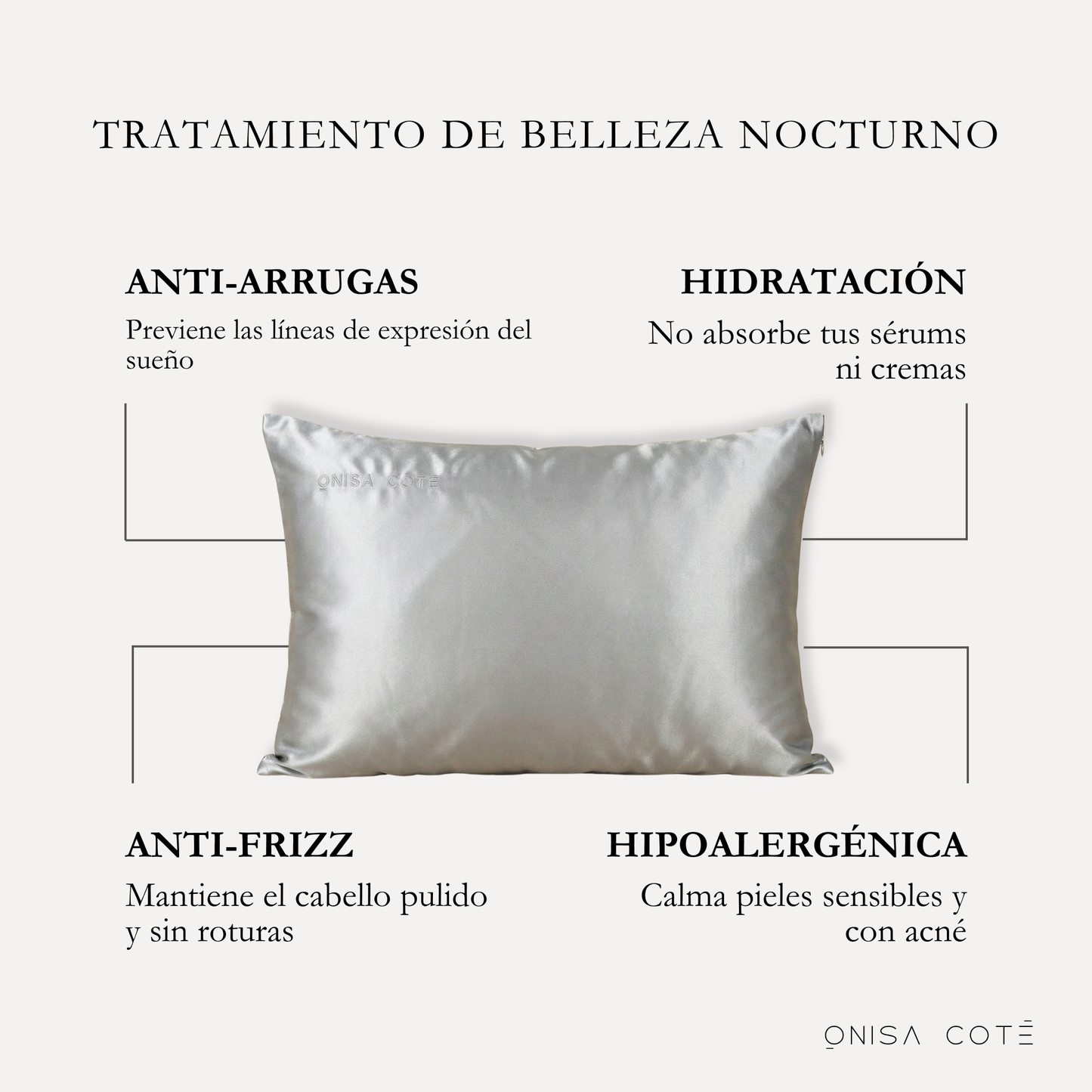 Caja de regalo Onisa Coté — pack de seda Mulberry Plata