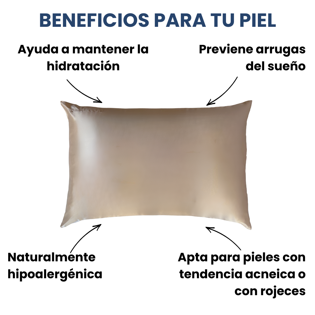 Fundas de Almohada de Seda Dorada Champagne Onisa Coté