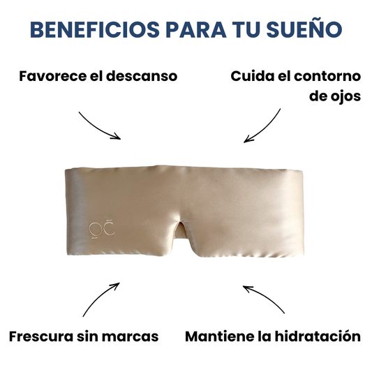 Antifaz de Seda Champagne Onisa Coté