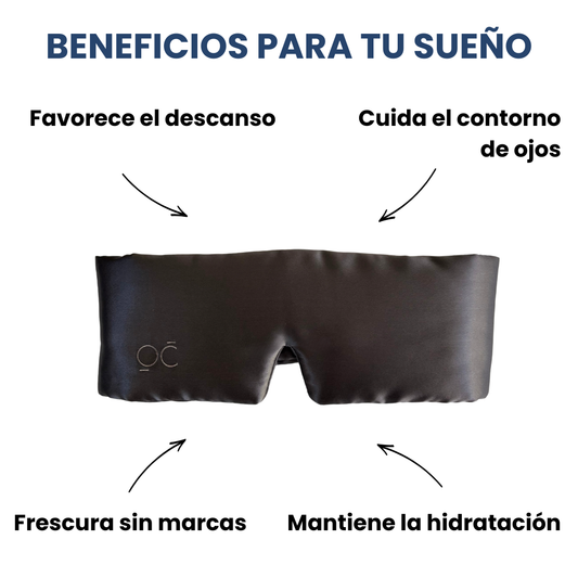 Antifaz de Seda Gris Oscuro Onisa Coté