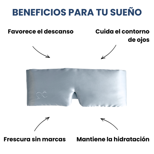 Antifaz de Seda Gris Plata Onisa Coté