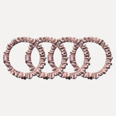 Scrunchies de Seda Anti-Rotura - Rosa Poudré