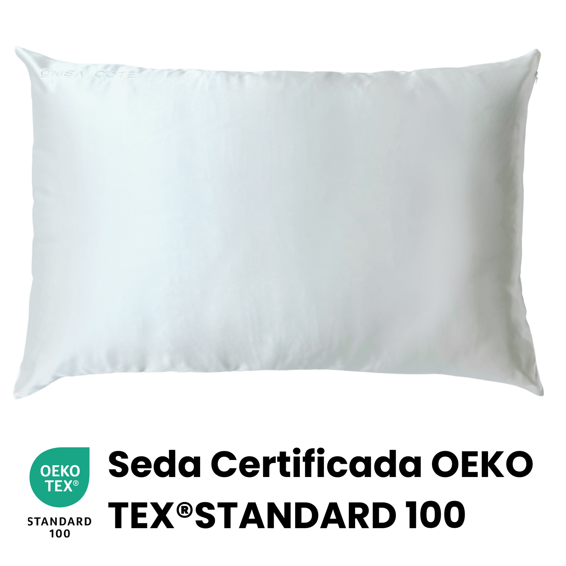Fundas de Almohada de Seda Blanca Onisa Coté
