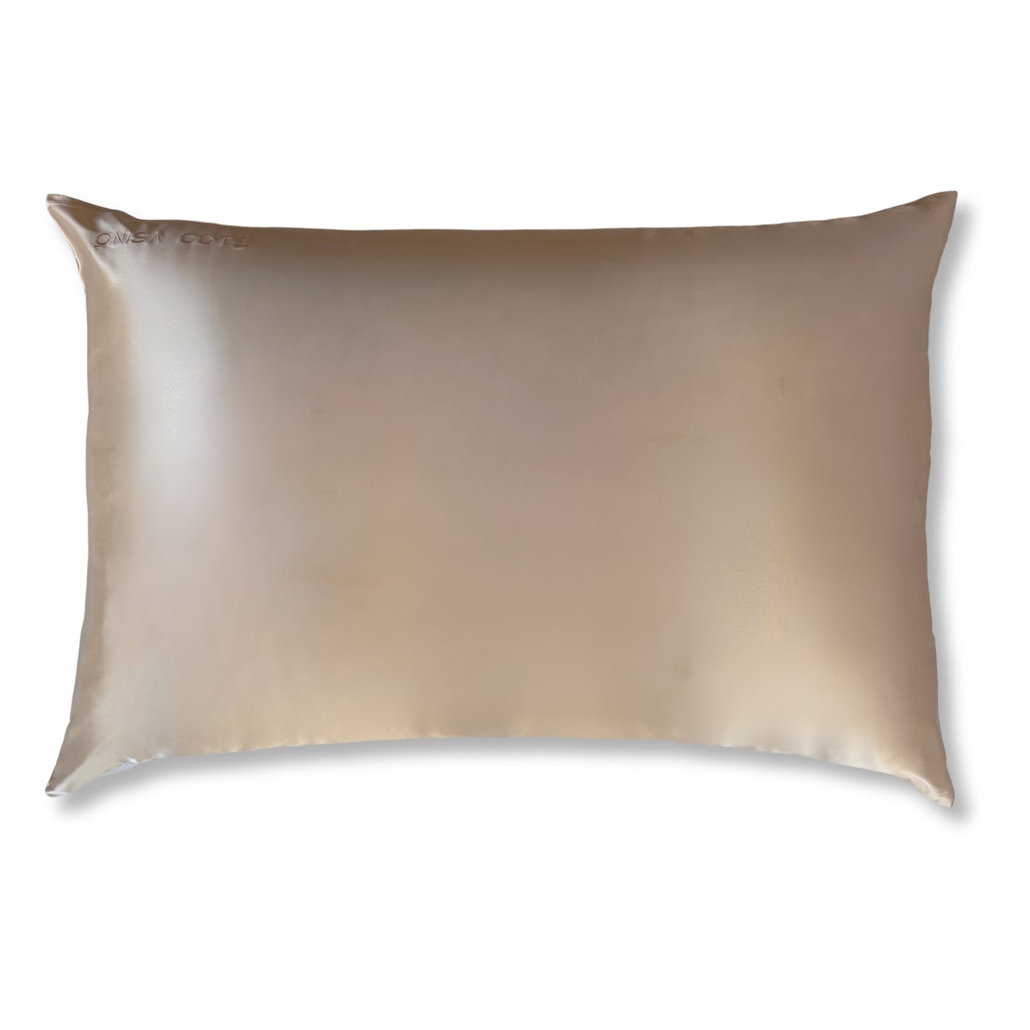 Fundas de Almohada de Seda Dorada Champagne Onisa Coté