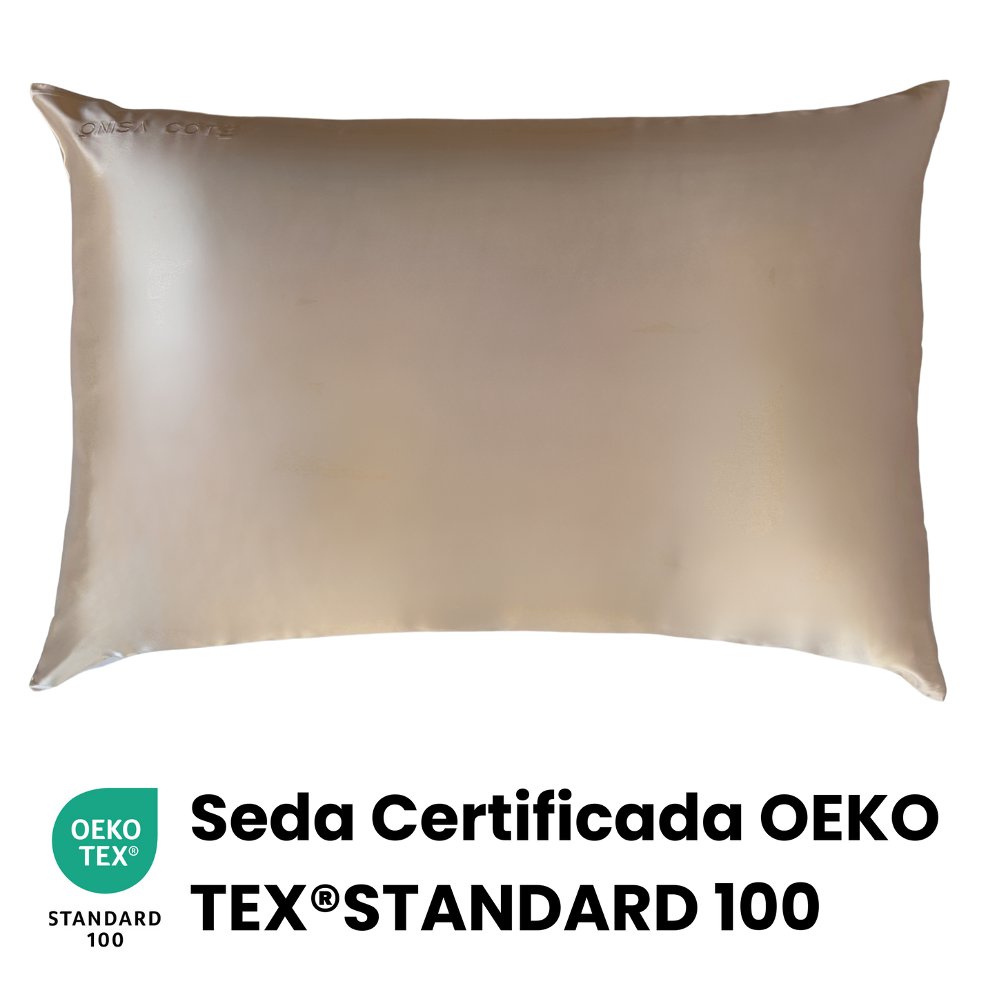 Fundas de Almohada de Seda Dorada Champagne Onisa Coté