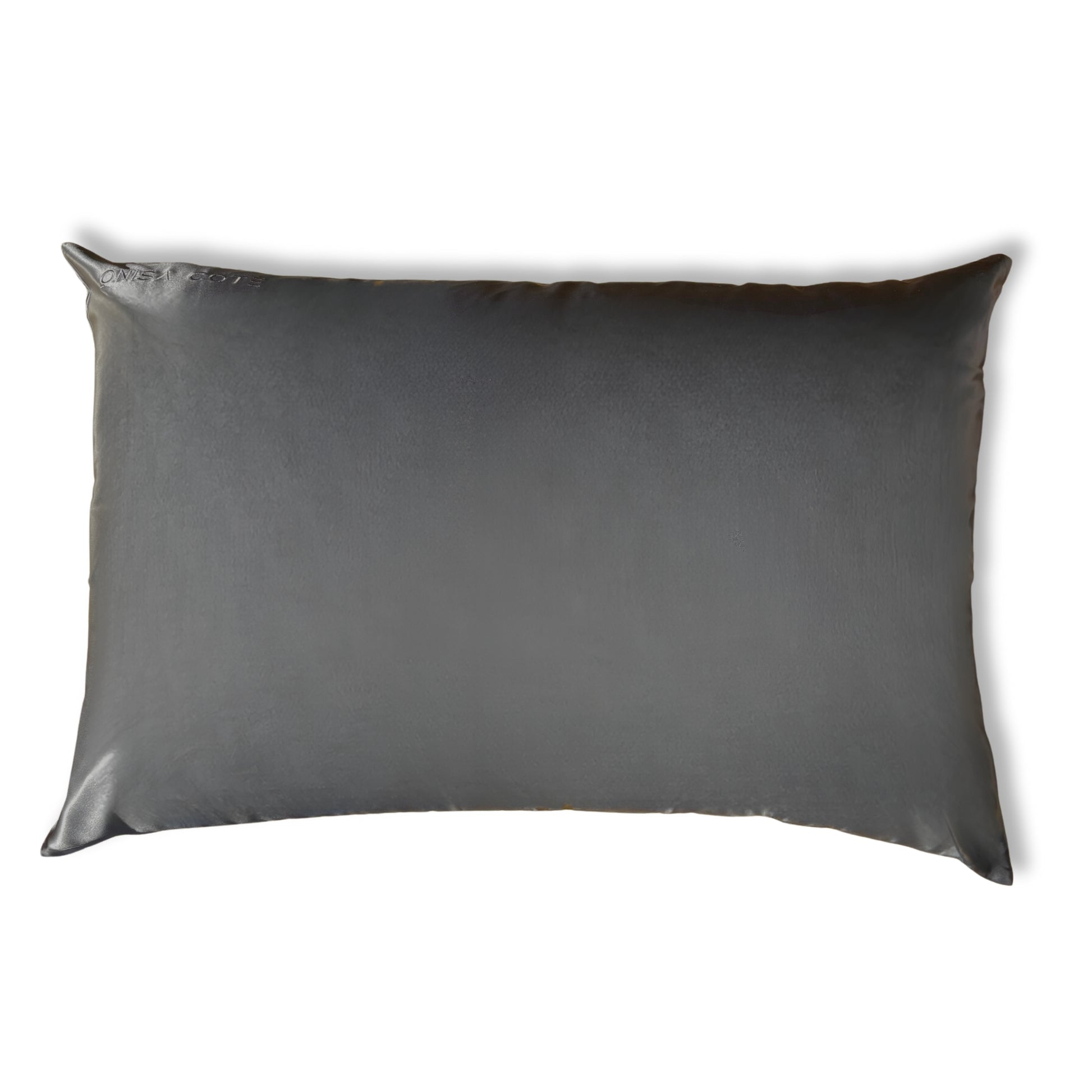 Fundas de Almohada de Seda Gris Oscuro Onisa Coté