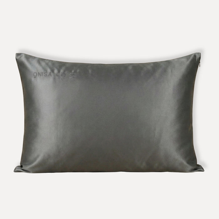 Gris Oscuro — Funda de Seda Anti-Frizz & Anti-Edad