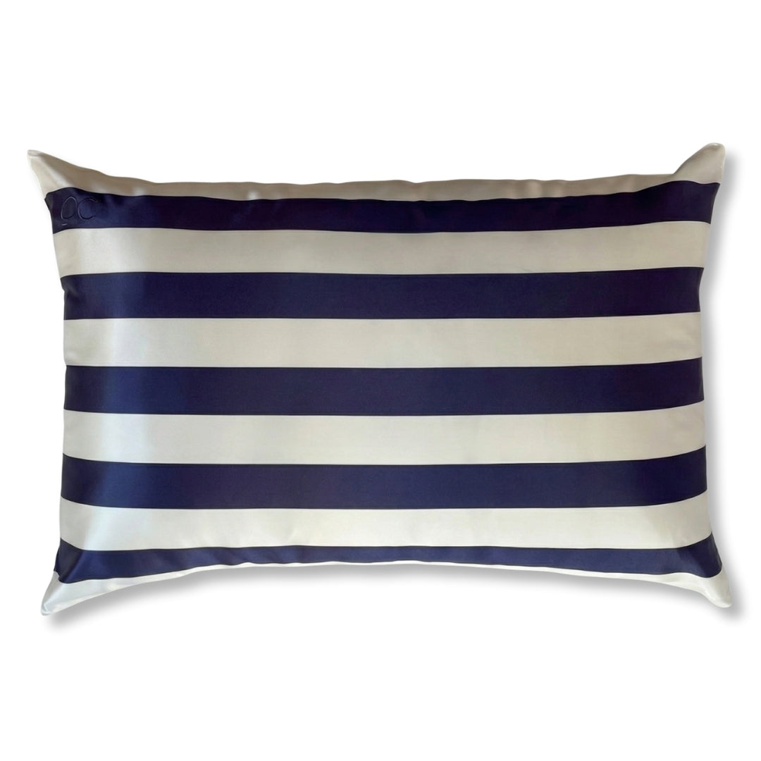 Fundas de Almohada de Seda Rayas Azules Onisa Coté