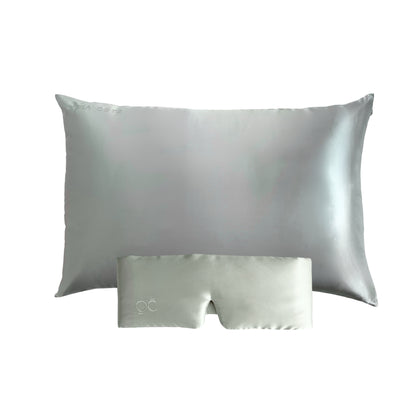 Antifaz de Seda Gris Plata Onisa Coté