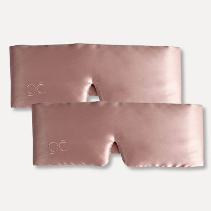 Antifaz de Seda de Morera - Oscuridad Total - Rosa Poudré