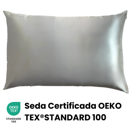 Fundas de Almohada de Seda Plata Onisa Coté