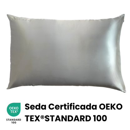 Fundas de Almohada de Seda Plata Onisa Coté