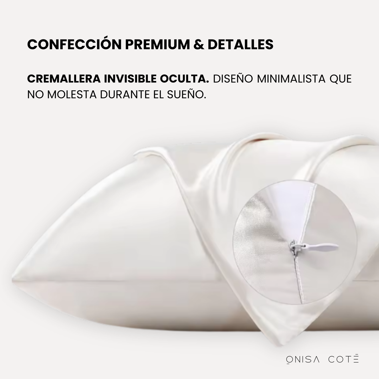 Fundas de Almohada de Seda Blanca Onisa Coté