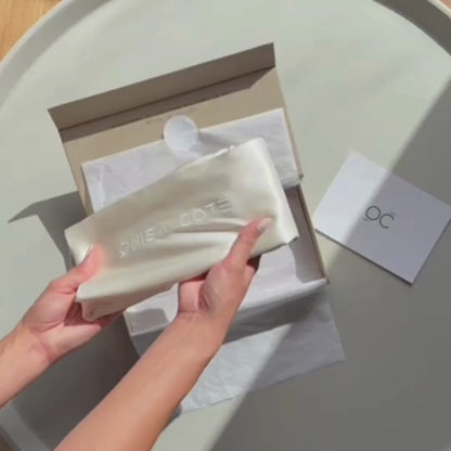 Fundas de Almohada de Seda Blanca Onisa Coté