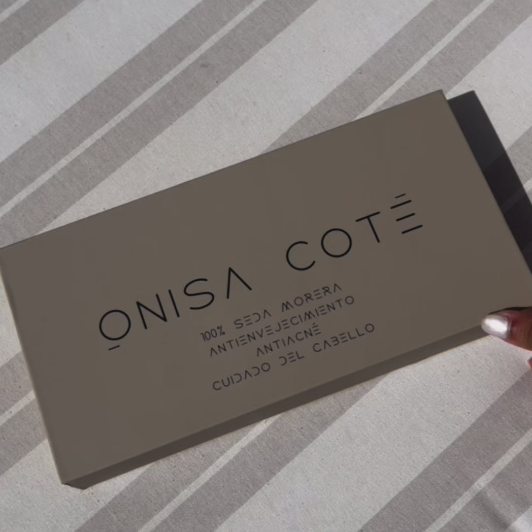 Fundas de Almohada de Seda Plata Onisa Coté
