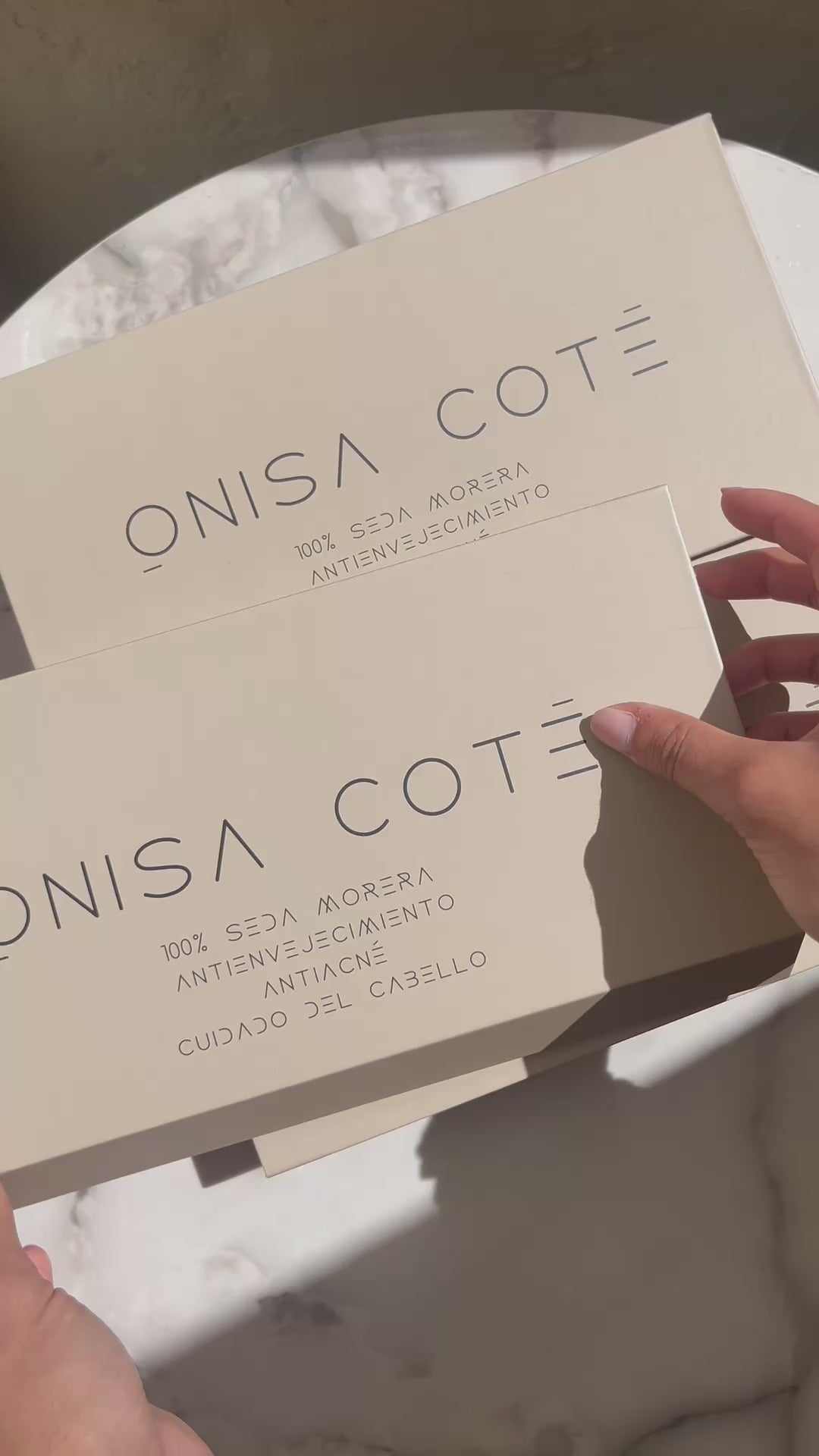 Fundas de Almohada de Seda Rayas Azules Onisa Coté