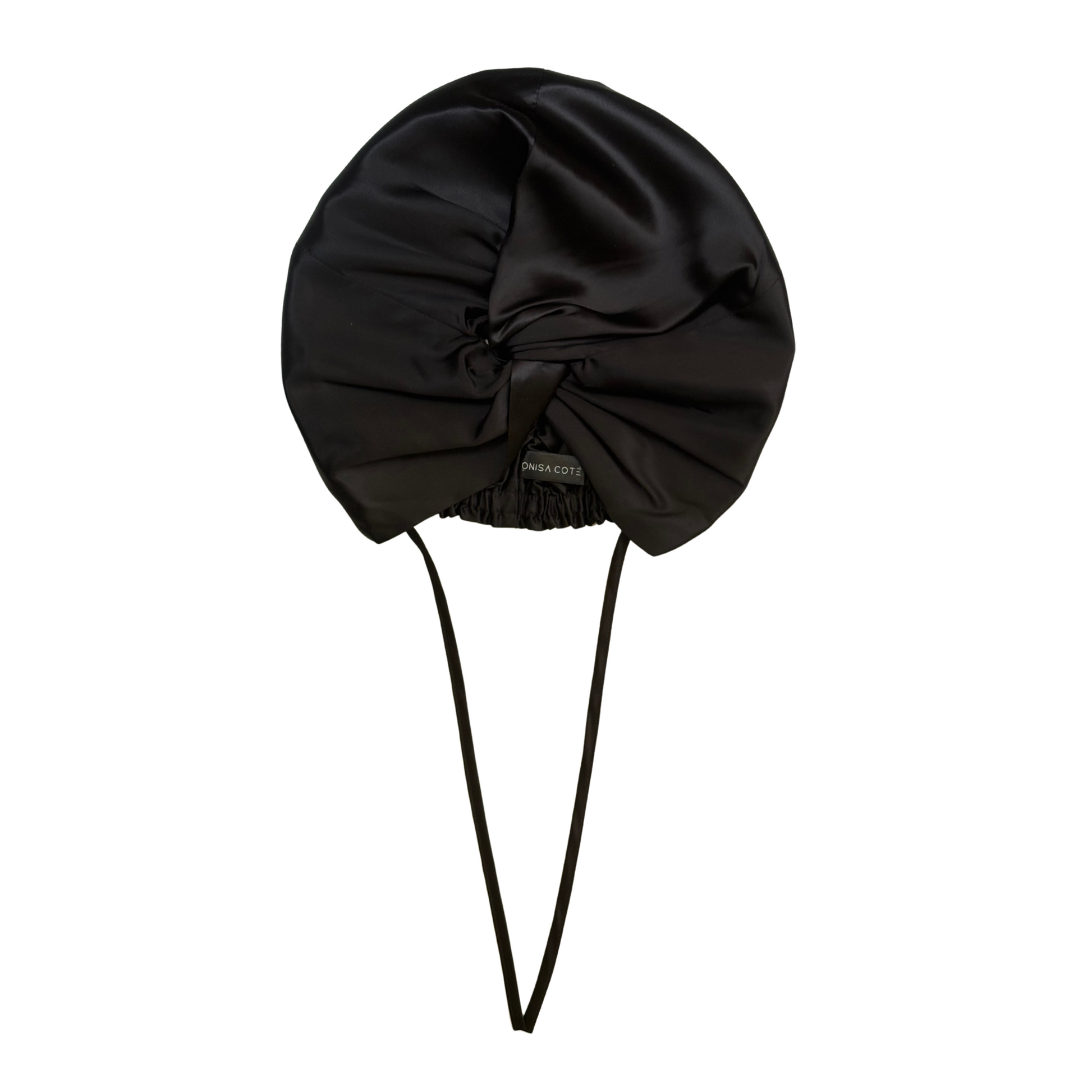 Turbante de seda negro onisa cote