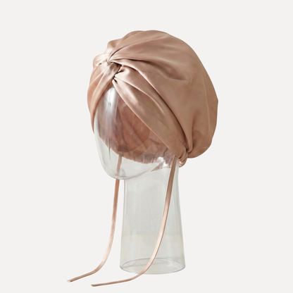 Turbante de seda rosa Onisa Coté