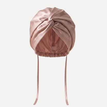 Turbante de seda rosa onisa cote
