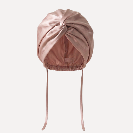 Turbante de seda rosa onisa cote
